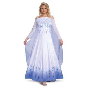 1X Woman's Frozen 2 Snow Queen Elsa Prestige Adult Costume